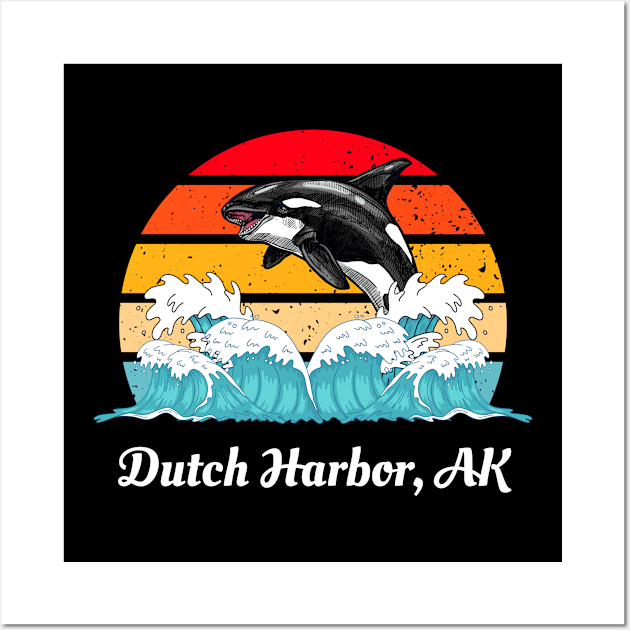 Dutch Harbor Alaska Distressed Orca Killer Whale Waves Art Wall Art by twizzler3b